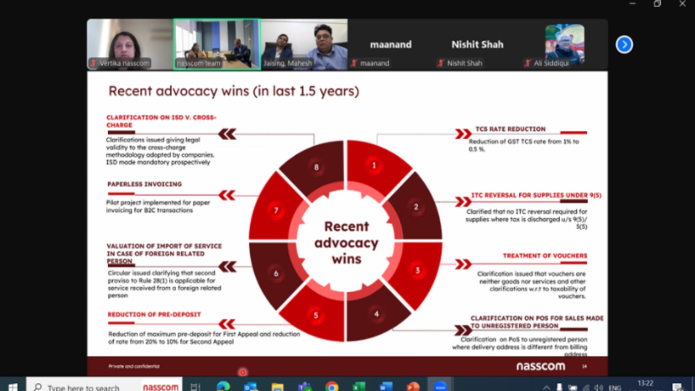 Nasscom: Discussion on GST Advocacy 